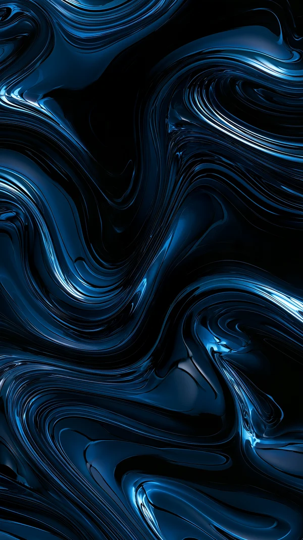 Midnight Blue Liquid Abstract