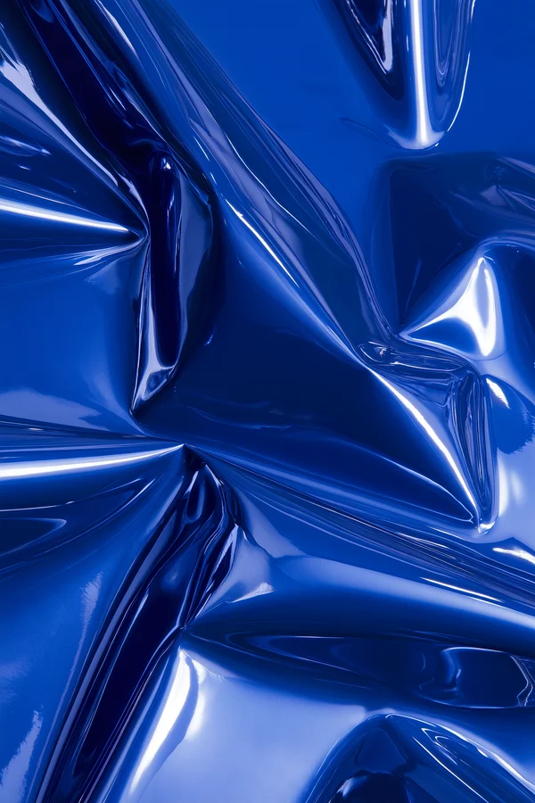 Abstract Blue Plastic Folds