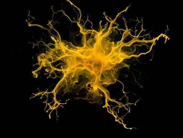 Yellow Ink Tendrils