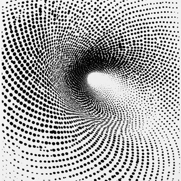 Monochrome Halftone Spiral Pattern