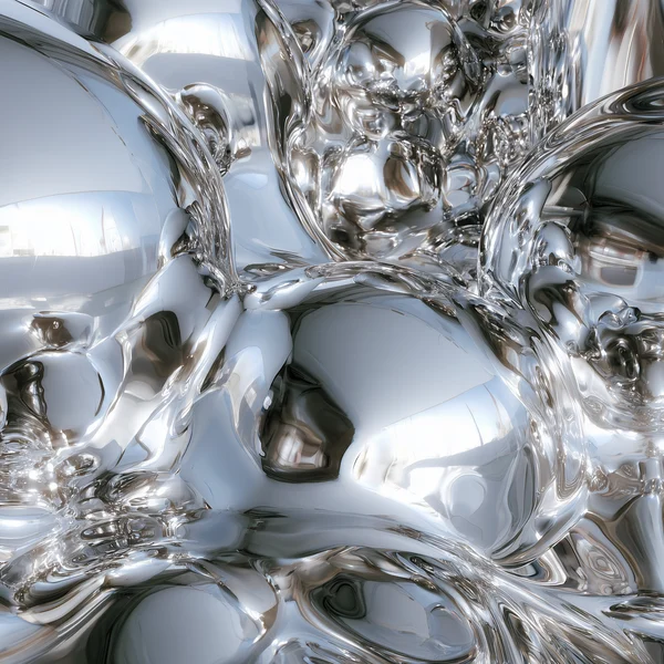 Liquid Chrome Abstract Surface