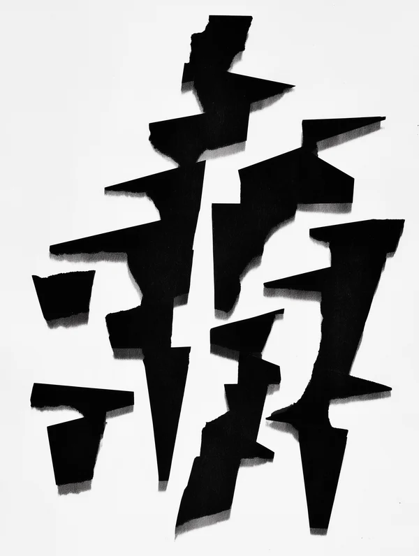 Abstract Black Paper Collage