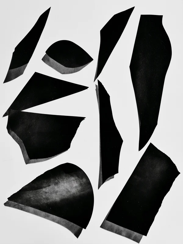 Abstract Black Paper Collage