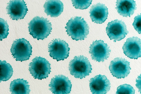 Turquoise Ink Blot Pattern