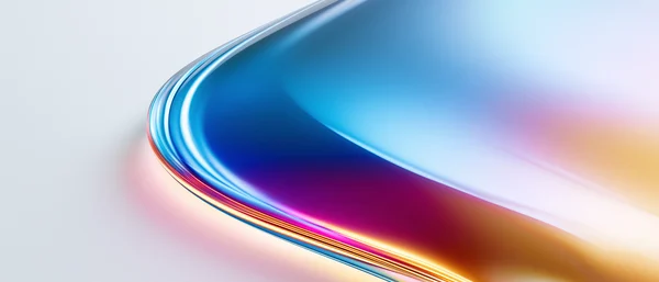 Iridescent Curved Glass Abstract