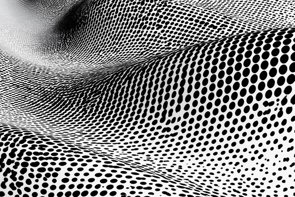 Warped Halftone Wave Pattern