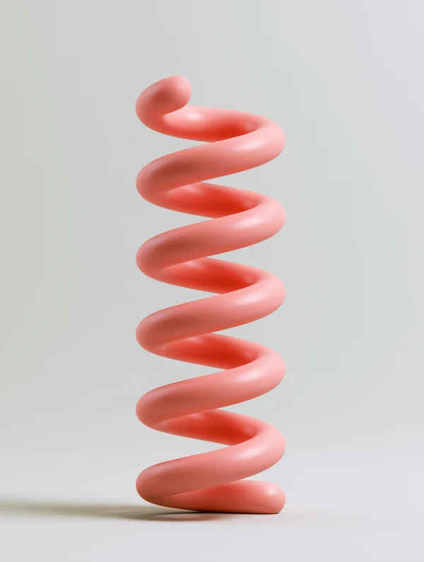 Coral Pink Spiral Coil