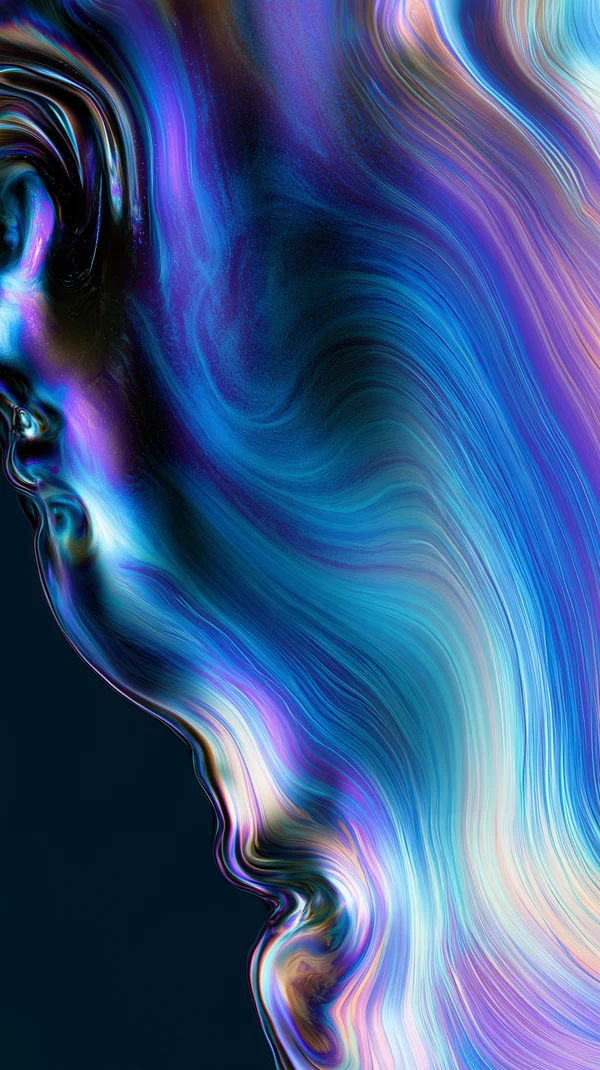 Iridescent Fluid Abstract