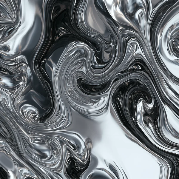 Liquid Silver Abstract Swirl
