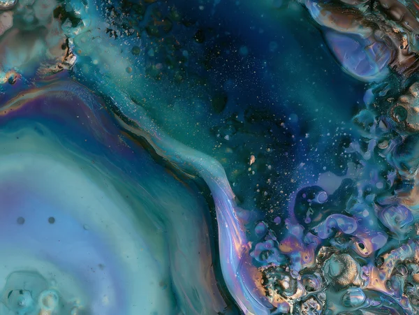 Iridescent Abstract Fluid Surface
