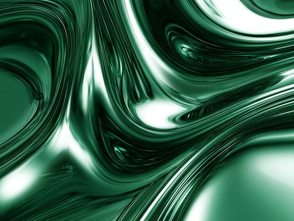 Emerald Liquid Abstract Flow