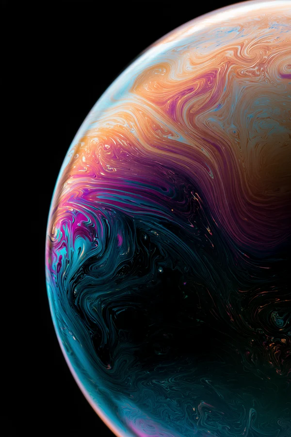 Swirling Iridescent Sphere
