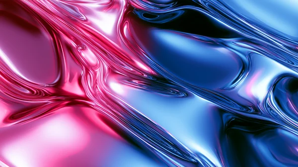 Abstract Liquid Chrome Surface