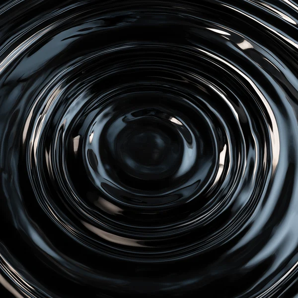 Concentric Black Liquid Ripples