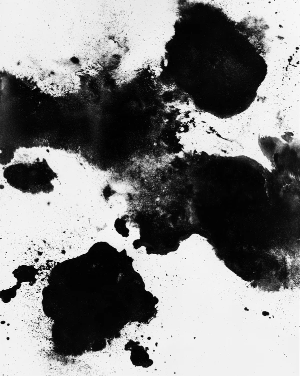 Abstract Black Ink Splatter