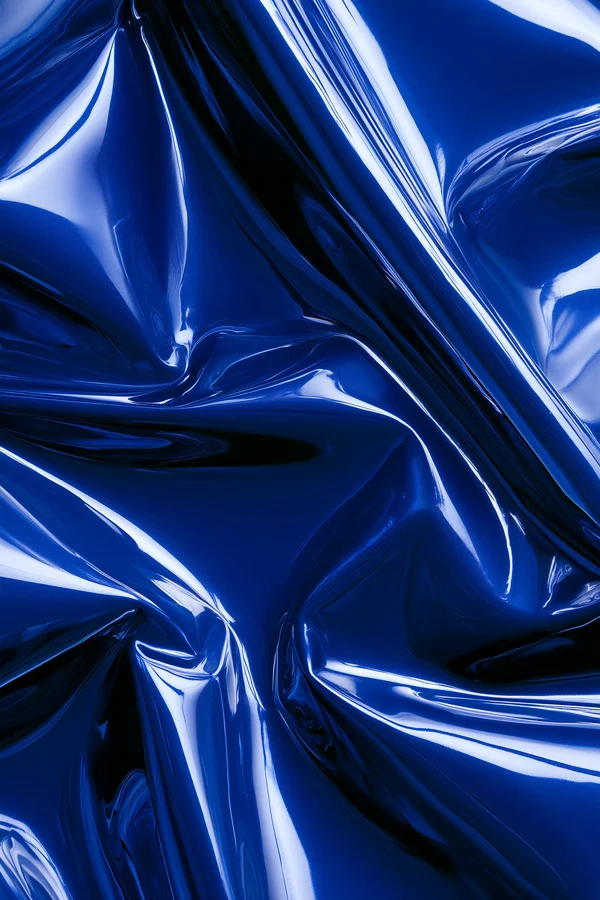 Glossy Blue Folded Surface