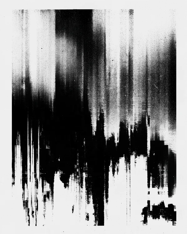 Abstract Monochrome Ink Wash