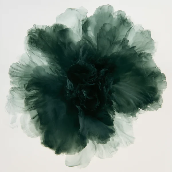 Abstract Green Ink Bloom