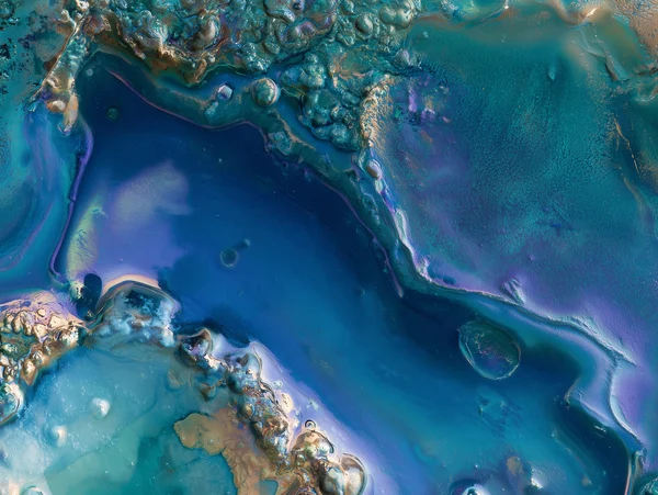 Iridescent Blue and Green Abstract Surface
