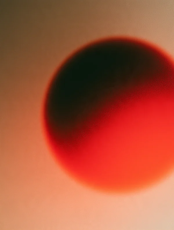 Abstract Red Gradient Sphere