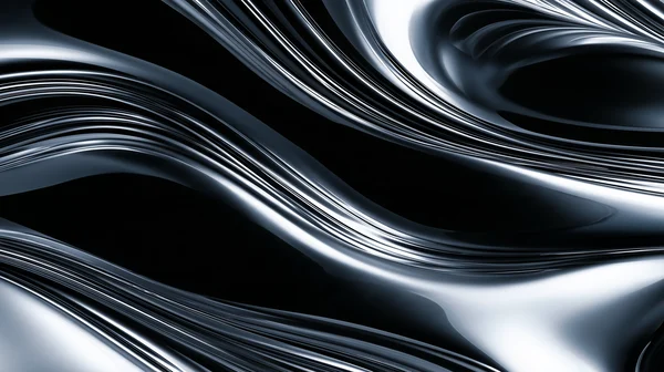 Liquid Chrome Abstract Flow