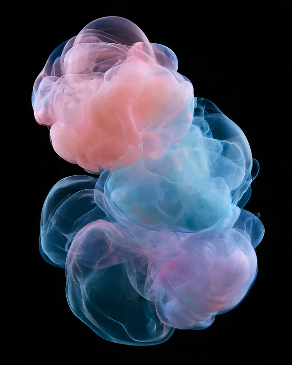 Pastel Ink Clouds in Water