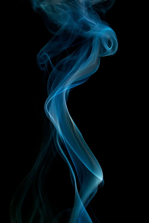 Abstract Cyan Smoke Ribbon