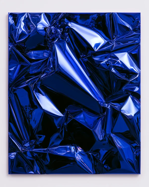 Abstract Blue Metallic Texture