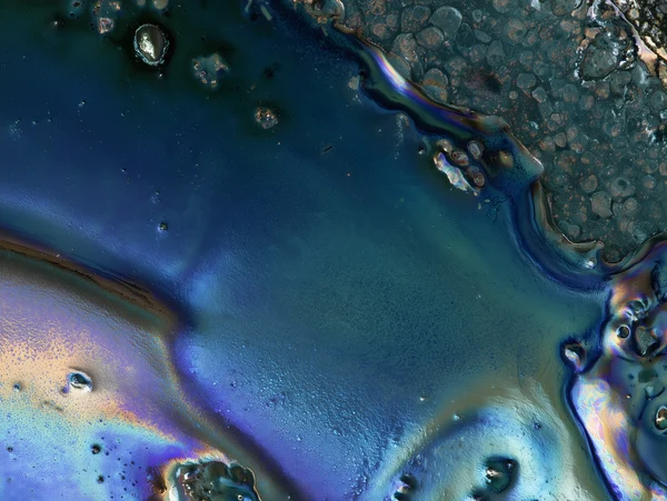 Iridescent Blue and Green Abstract Surface