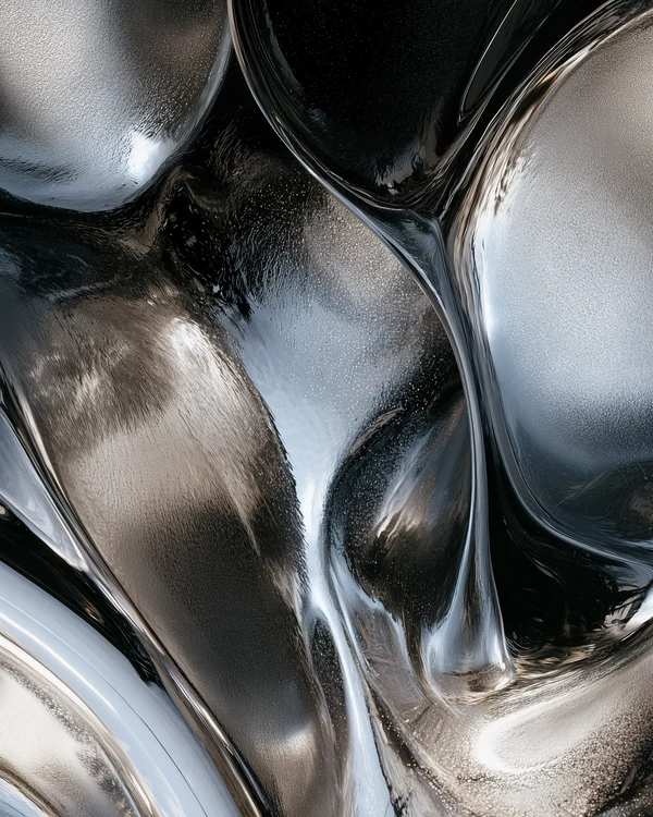 Liquid Chrome Abstract Surface
