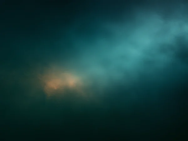 Amber Glow in Teal Haze