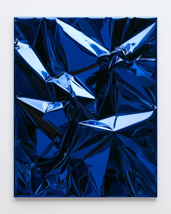 Abstract Cobalt Blue Metallic Texture