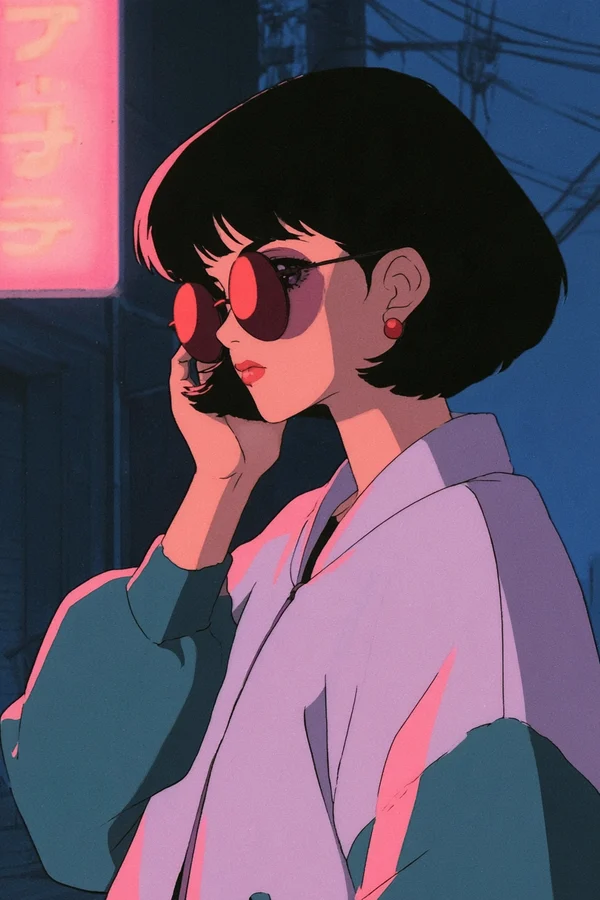 Portrait of a Young Woman in a City Alley