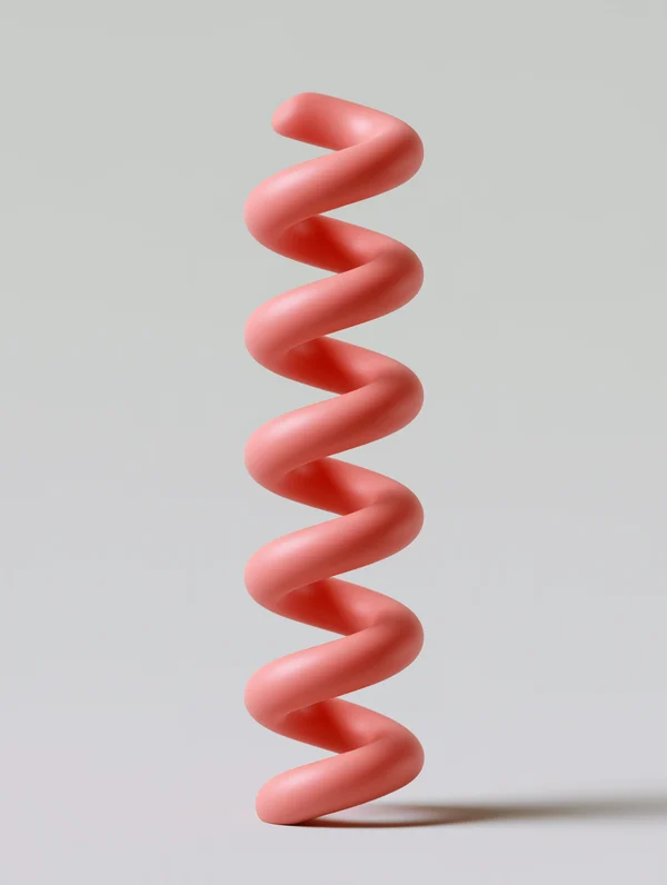 Coral Pink Spiral Coil