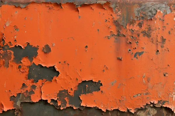 Flaking Orange Paint on Metal