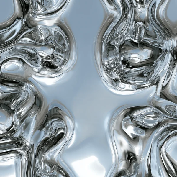 Liquid Chrome Abstract Surface