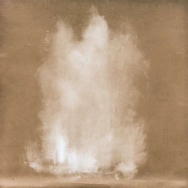 Abstract White Ink on Brown Paper