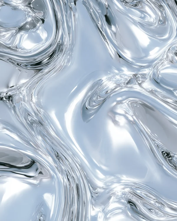 Liquid Chrome Abstract Surface