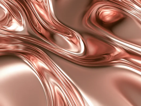Rose Gold Liquid Metal Waves