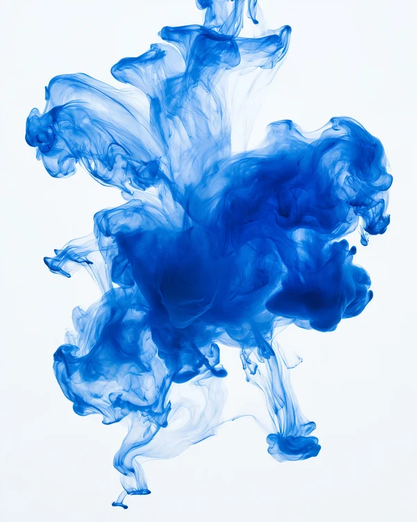 Blue Ink Dispersion in Water