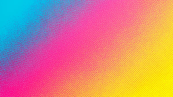 Cyan Magenta and Yellow Halftone Gradient