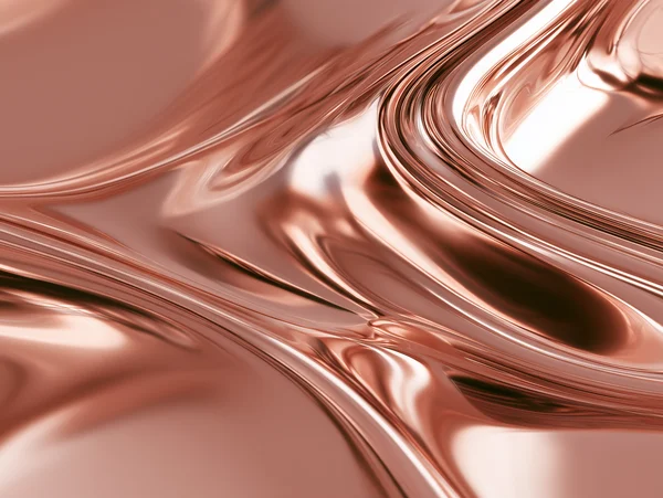 Rose Gold Liquid Metal Wave