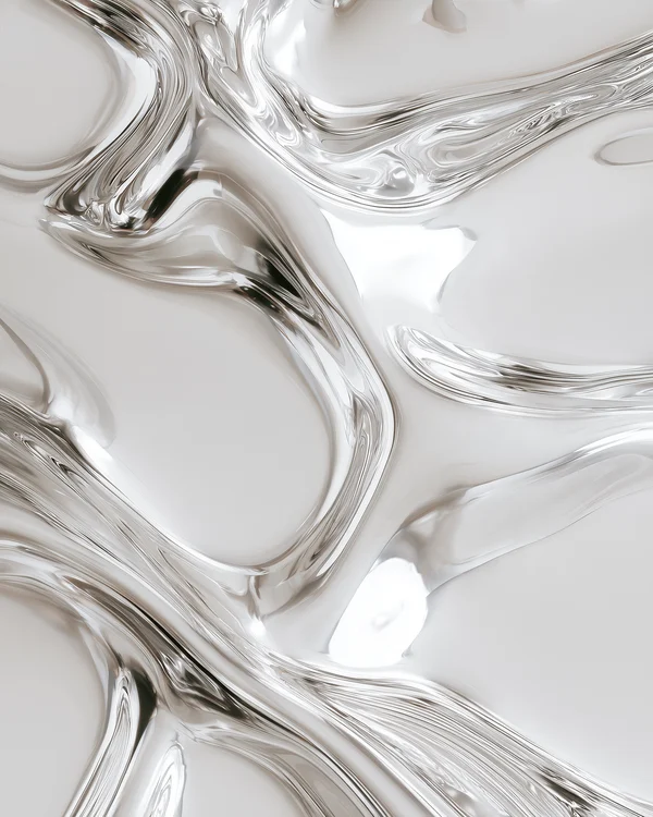 Liquid Chrome Abstract Flow