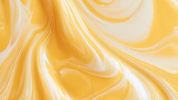 Yellow and White Fluid Swirls