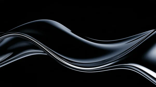 Abstract Liquid Chrome Wave