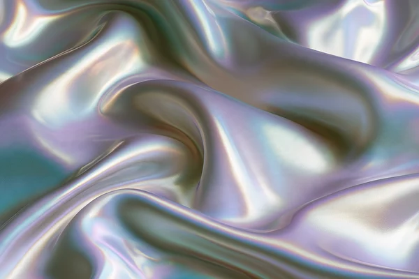 Iridescent Silk Fabric Waves