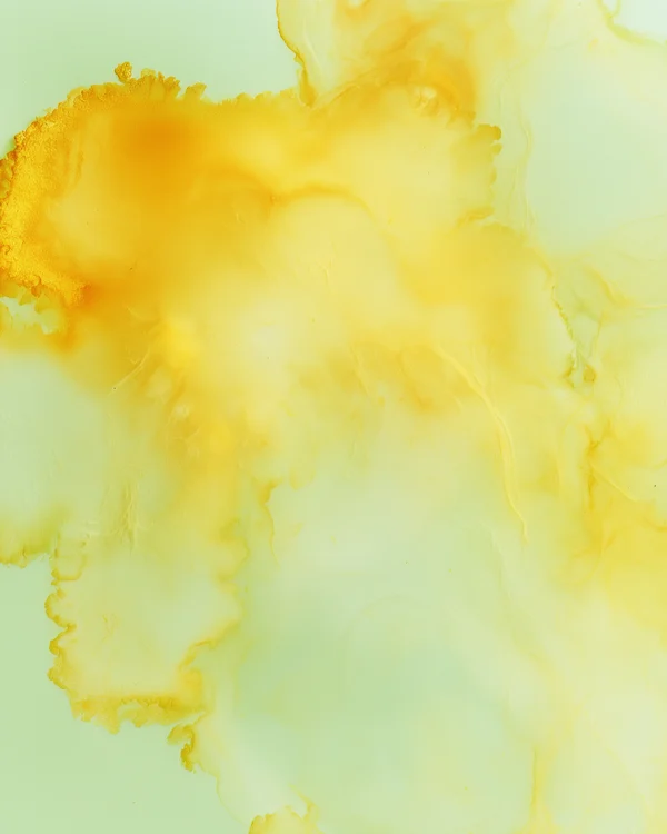 Abstract Yellow Ink Wash