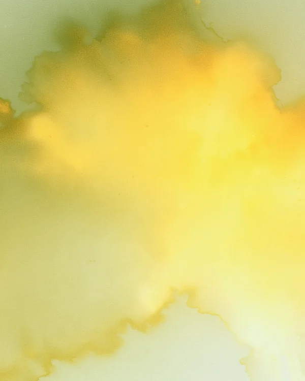 Abstract Yellow and Green Ink Wash