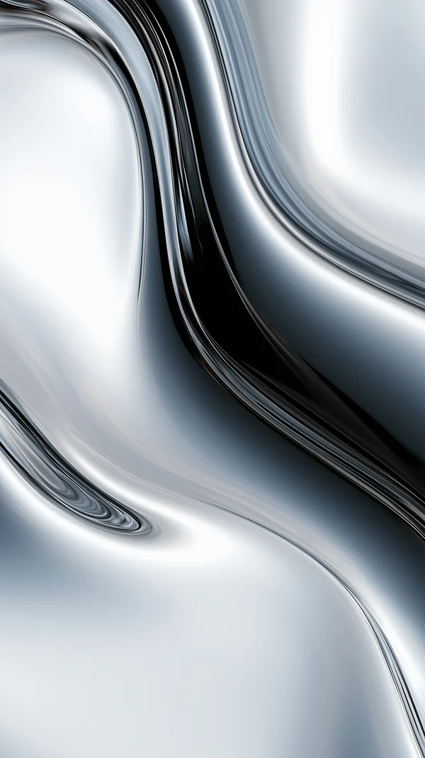 Liquid Chrome Abstract Wave