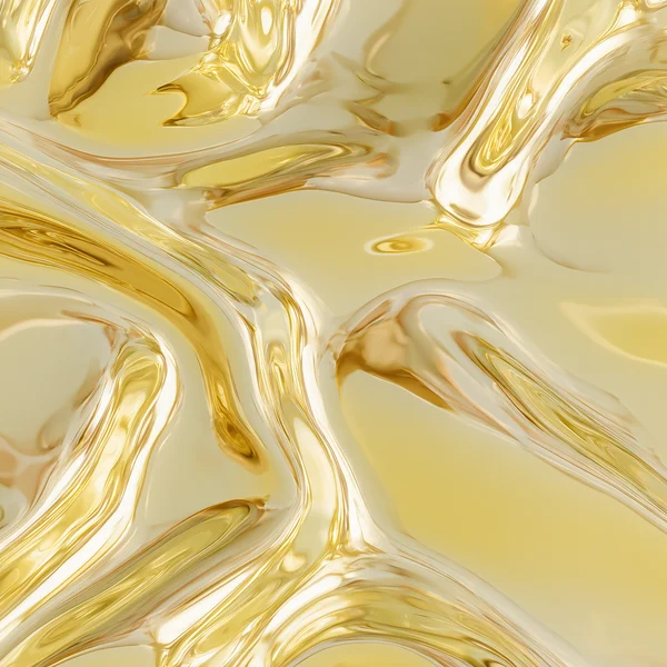 Abstract Golden Liquid Flow